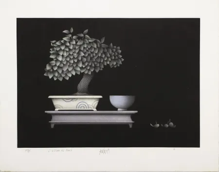 蚀刻版画 Avati - L'instant du sake