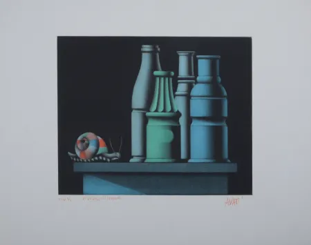 版画 Avati - Un escargot se promène, 1972 - Hand-signed