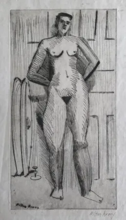 干刻版画 Avery - Standing Nude