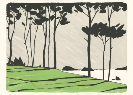 石版画 Avril - Betagne - Vert