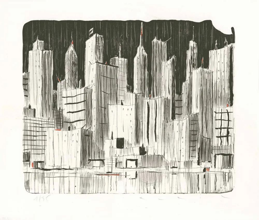 石版画 Avril - Rainy Day