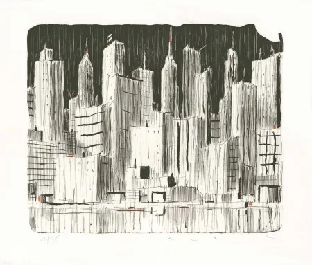 石版画 Avril - Rainy Day