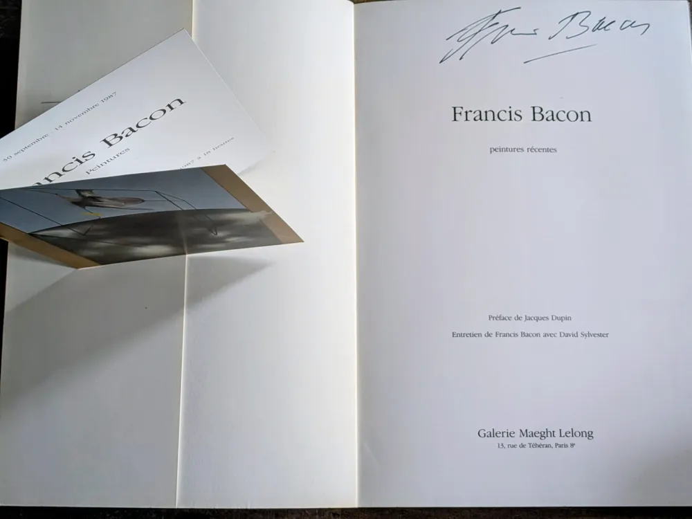 无技术 Bacon - Francis Bacon - Peintures Récentes,  Hand-Signed catalog and invitation,  1984