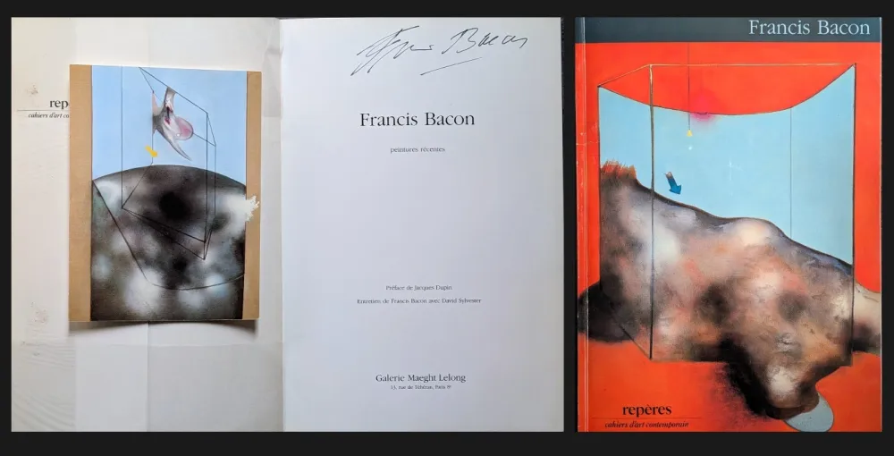 插图书 Bacon - Francis Bacon - Peintures Récentes - Hand-Signed catalog with invitation, 1984