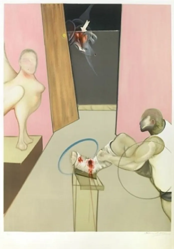 石版画 Bacon - Oedipus and the Sphinx (after Ingres)