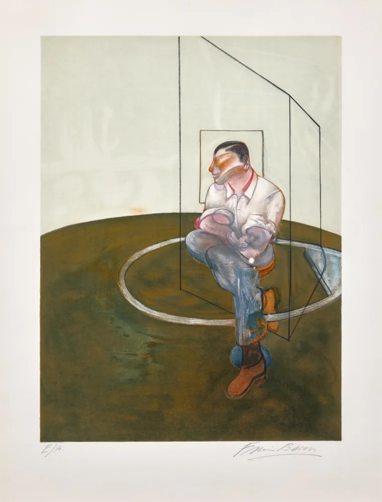 石版画 Bacon - Portrait of John Edwards
