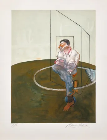 石版画 Bacon - Portrait of John Edwards