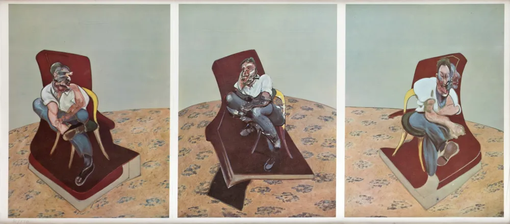 石版画 Bacon - Portrait von Lucien Freud 