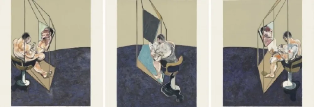 石版画 Bacon - Three Studies of a Male Back 