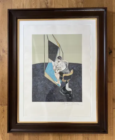 无技术 Bacon - Three Studies of Male Back (One Work - Central panel of the triptych) 