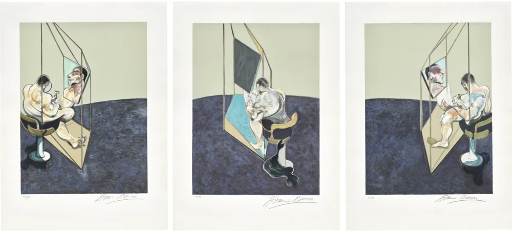 石版画 Bacon -  Three studies of the male back