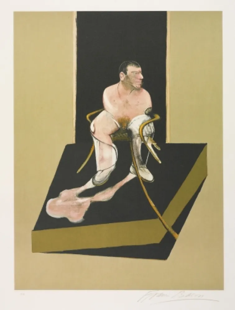 蚀刻飞尘法 Bacon - Triptych 1986-1987: Study for a portrait of John Edwards (S. 6)