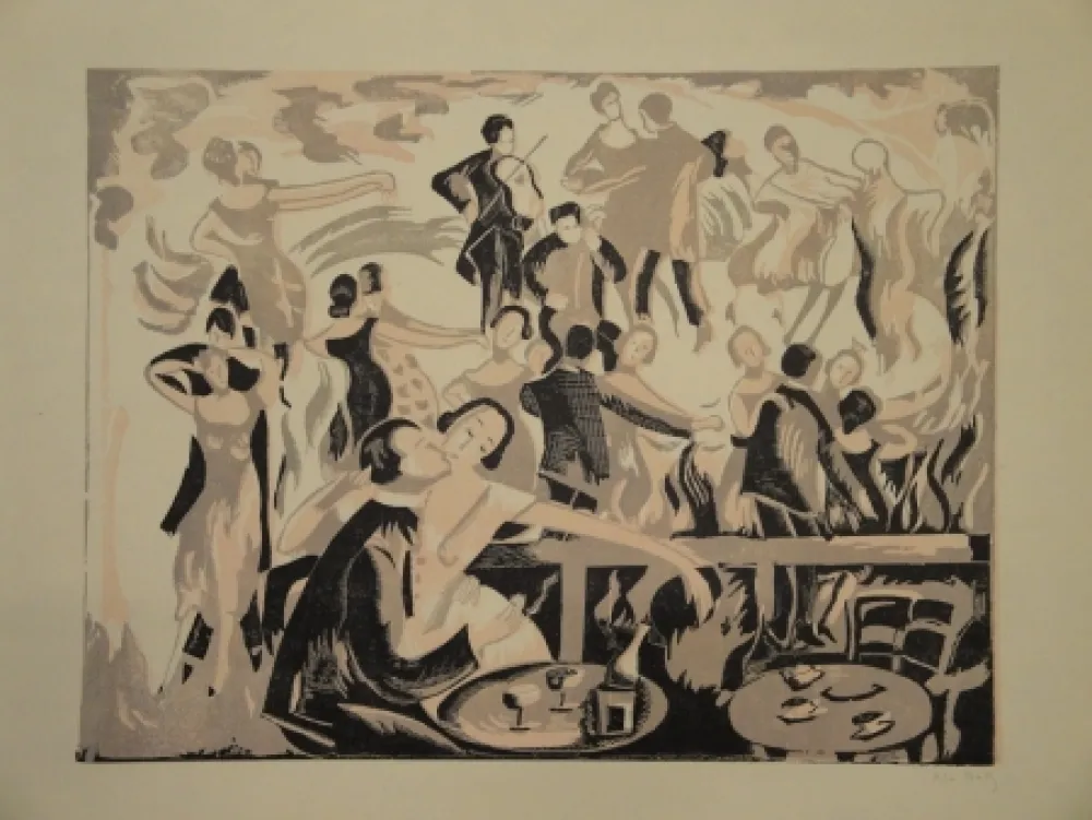 油毡版画 Bailly - Untitled