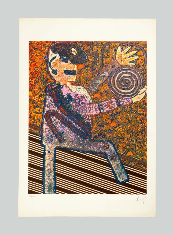 丝网印刷 Baj - Aristocratico con la Giduglia