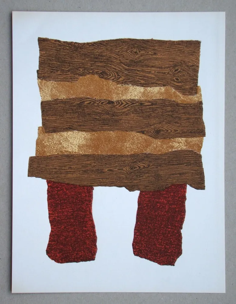 石版画 Baj - Composition