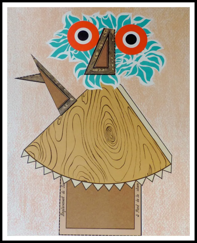 石版画 Baj - Composition Figurative