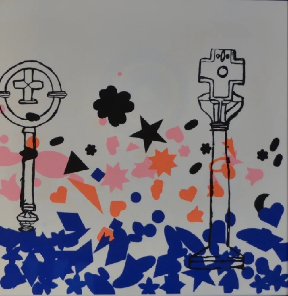 石版画 Baj - Composizione