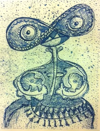 蚀刻版画 Baj - Dama