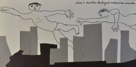 石版画 Baj - Downtown