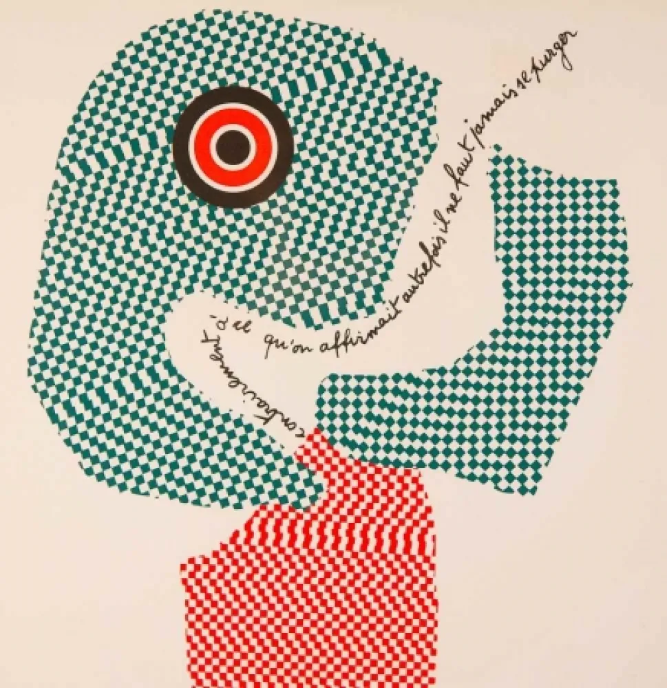 石版画 Baj - Due facce