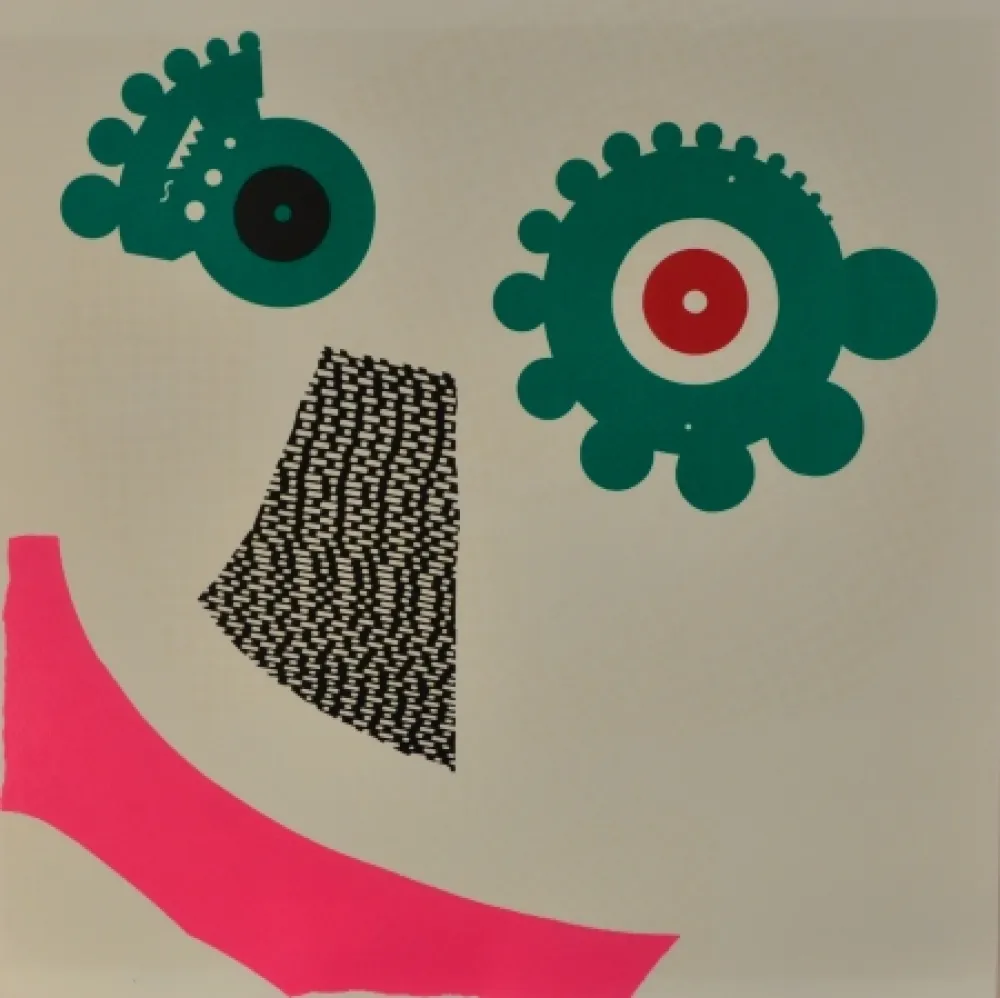 石版画 Baj - Due facce