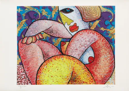 版画 Baj - Enrico Baj (1924–2003) - Puttana d'altri tempi - Mixed media - 1973