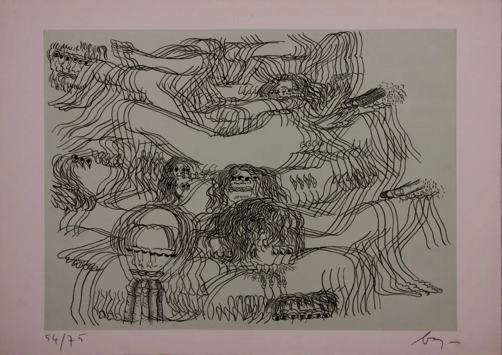 蚀刻版画 Baj - Erotica II