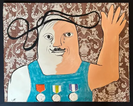 石版画 Baj - Guillaume de Gouffier