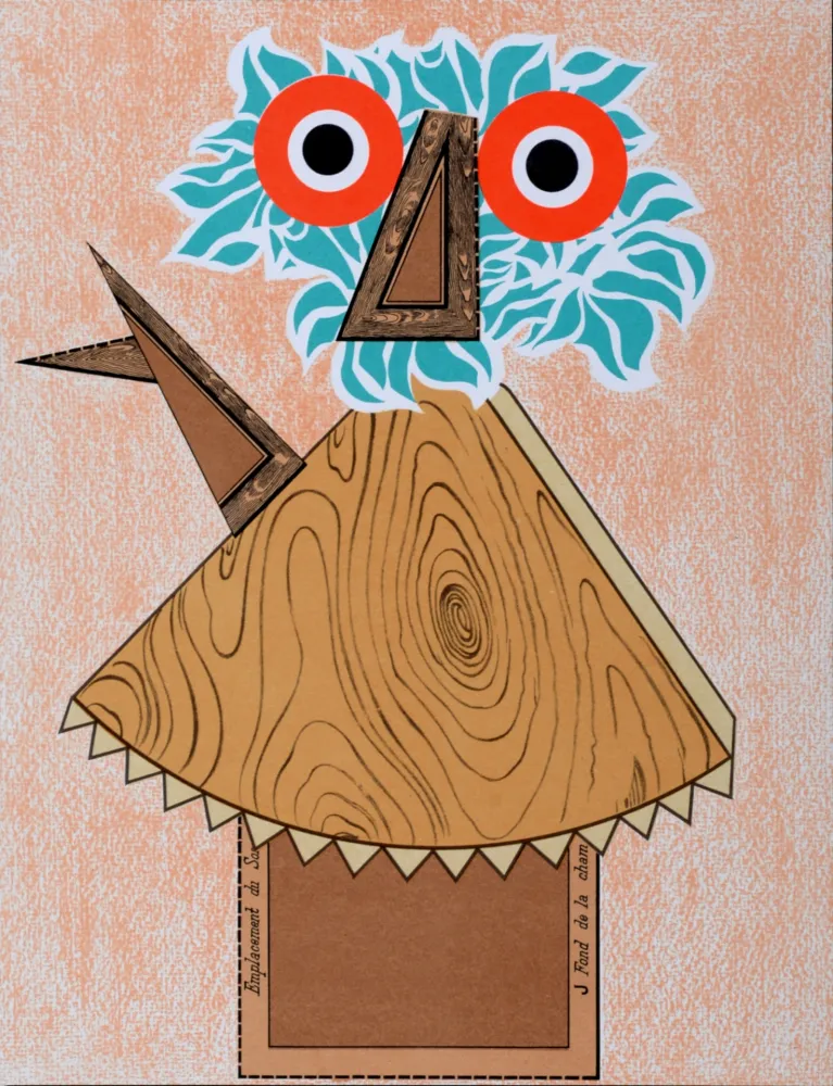 石版画 Baj - Hibou, 1975