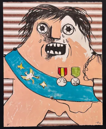 石版画 Baj - Il Maresciallo di Sassonia