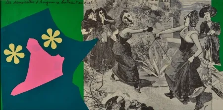 石版画 Baj - Les demoiselles d’Avignon