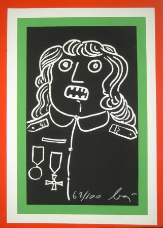 复数作品 Baj - Manifesto per la mostra Enrico Baj, Palazzo dei Diamanti, Ferrara