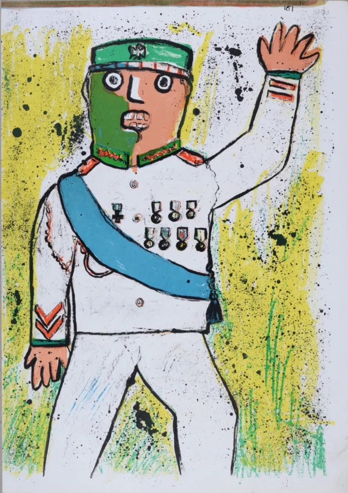 石版画 Baj - One Cent Life, 1964