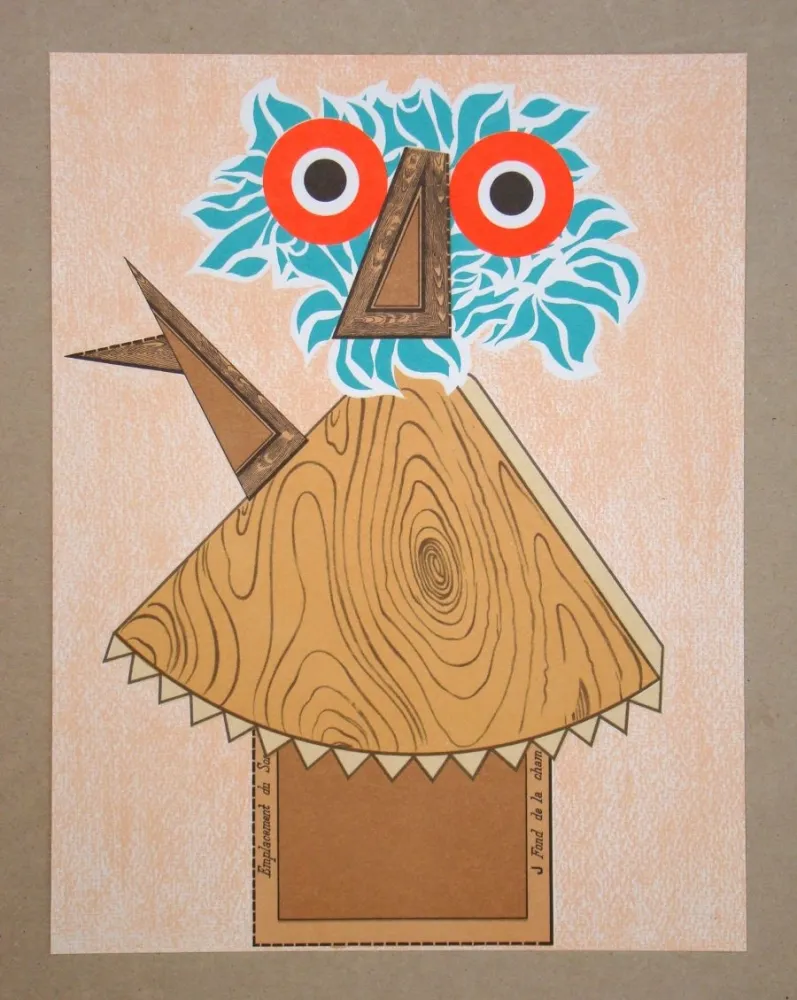 石版画 Baj - Personnage