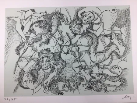 蚀刻版画 Baj - Sade in Italy - complete folder ( 8 erotic etchings )