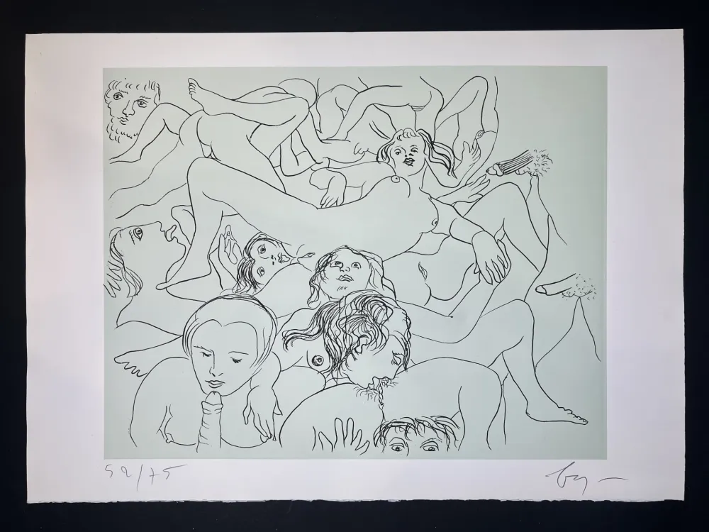 版画 Baj - SADE IN ITALY – complete folder with 8 erotic etchings