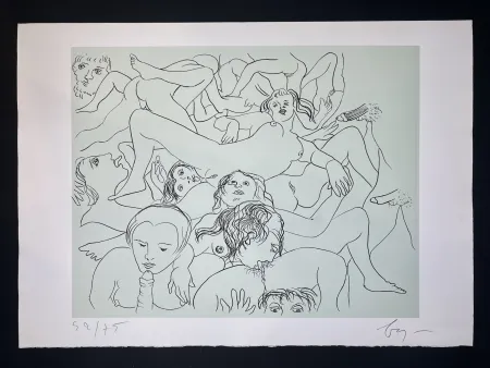 版画 Baj - SADE IN ITALY – complete folder with 8 erotic etchings