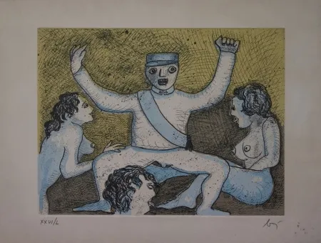 石版画 Baj - Senza titolo