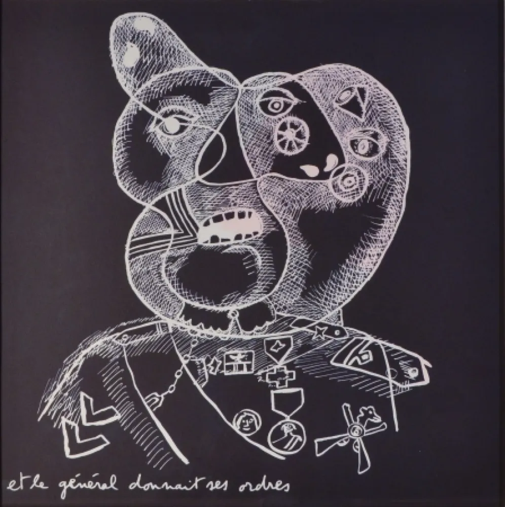 石版画 Baj - Testa di Generale