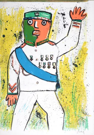 石版画 Baj - Universe in Man, 1964 (Hand-signed)