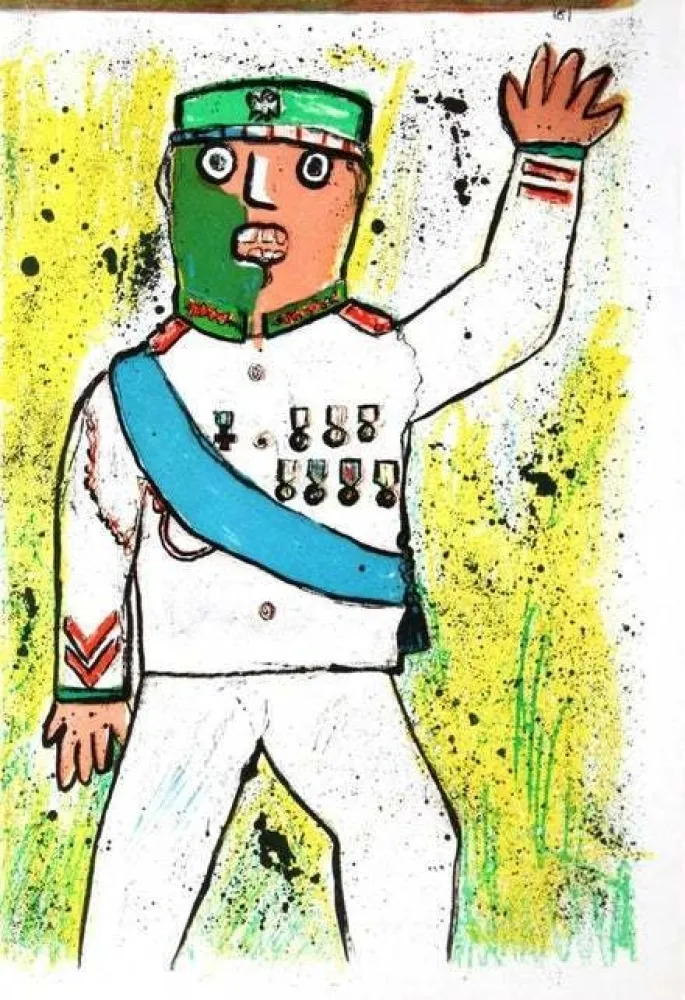 石版画 Baj - Untitled