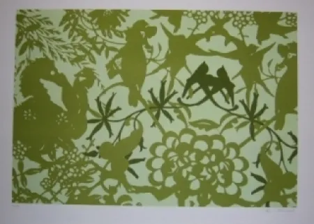 石版画 Baker - Feuillages 1