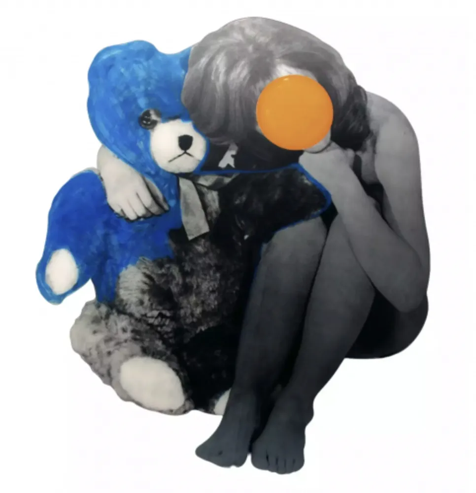 复数作品 Baldessari - Girl with Teddy Bear