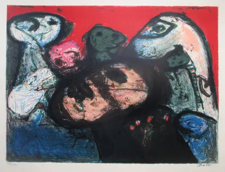 石版画 Balle - Composition