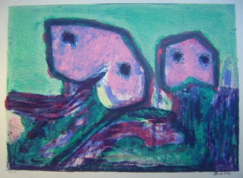 石版画 Balle - Til Mars