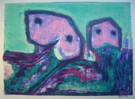 石版画 Balle - Til Mars