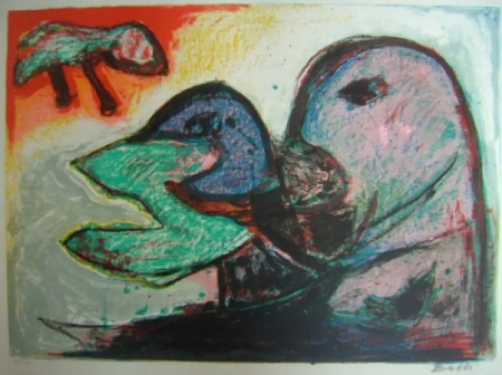 石版画 Balle - Ved Saturn - At Saturn