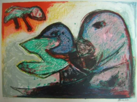 石版画 Balle - Ved Saturn - At Saturn