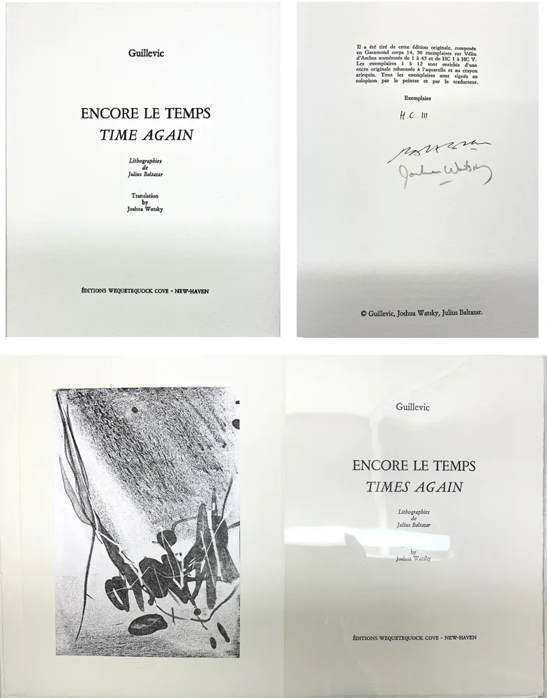 插图书 Baltazar - Guillevic : ENCORE LE TEMPS / TIME AGAIN
