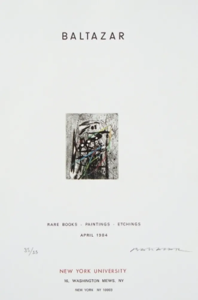 蚀刻版画 Baltazar - Sans titre
